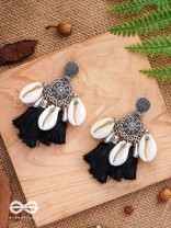 Midnight Swirls - Oxidised Earrings