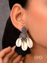 Midnight Swirls - Oxidised Earrings