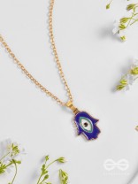 Guardian Palm - Golden Enamelled Pendant With Anti-Tarnish Coating