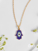 Guardian Palm - Golden Enamelled Pendant With Anti-Tarnish Coating