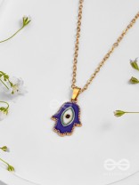 Guardian Palm - Golden Enamelled Pendant With Anti-Tarnish Coating