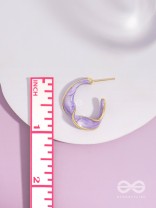 EBB AND FLOW - ENAMELLED TWISTED STUDS (PURPLE)