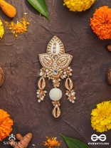 Pavi - Winter Wonderland - Beads And Shells Hand Embroidered Earrings