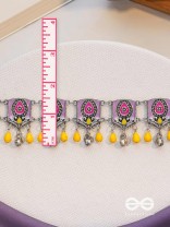 Blushing Marigold- Enamelled Oxidized Neckpiece