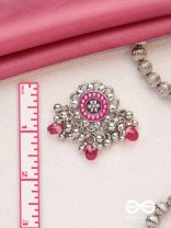 The Silver Talisman- Enamelled Oxidised Earrings