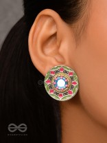 Magic Of Colors - Enamelled Oxidised Earrings