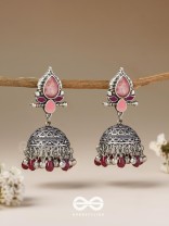The Shades of Love - Enamelled Oxidised Jhumka Earrings
