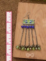 The Flattering Trails- Enamelled Oxidised Earrings