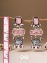 The Rosewood Nostalgia- Enamelled Oxidised Jhumka Earrings