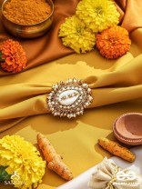 Haimana - The Shell Haven - Beads And Shell Hand Embroidered Ring