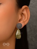 The Greenland Mist- Stone Oxidised Earrings