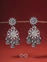 The Moon Flower- Oxidised Earrings