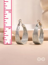 Spiral Strands - Statement Silver Hoop Earrings 