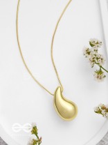 Radiant Raindrop - Statement Golden Pendant With Anti-Tarnish Coating