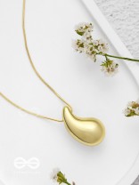 Radiant Raindrop - Statement Golden Pendant With Anti-Tarnish Coating