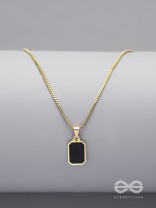 Mystic Midnight - Golden And Black Neckpiece With Anti-Tarnish Coating