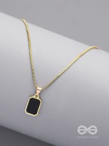 Mystic Midnight - Golden And Black Neckpiece With Anti-Tarnish Coating