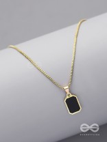 Mystic Midnight - Golden And Black Neckpiece With Anti-Tarnish Coating