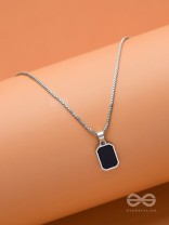 Mystic Midnight - Silver And Black Neckpiece With Anti-Tarnish Coating