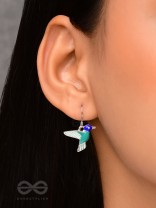 Sky Wings - Silver Enamelled Earrings