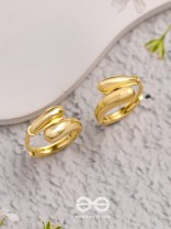 The Sunlit Elegance - Classic Golden Earrings 