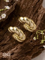 Dreamer'S Luster - Statement Golden Earrings