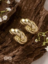 Dreamer'S Luster - Statement Golden Earrings