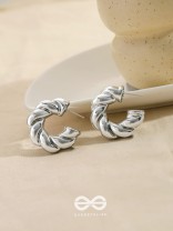 Dreamer's Luster - Statement Silver Earrings