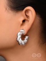Dreamer's Luster - Statement Silver Earrings