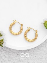 Celestial Halos - Golden Stainless Steel Earrings With Anti-Tarnish Coating