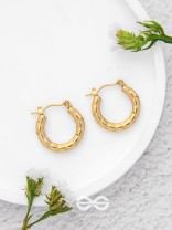 Celestial Halos - Golden Stainless Steel Earrings With Anti-Tarnish Coating