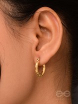 Celestial Halos - Golden Stainless Steel Earrings With Anti-Tarnish Coating