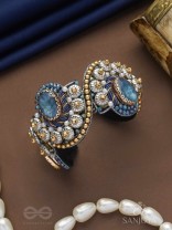 Aadhvara - The Celestial Skies - Stone And Beads Hand Embroidered Cuff Bracelet