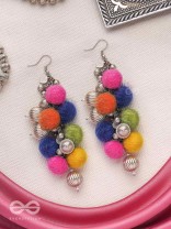 Fluffy  Flings - Statement Oxidised Earrings