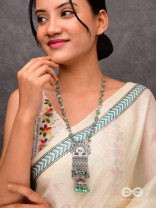 The Celestial Flutters - Statement Oxidised Neckpiece