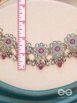 The Rosy Skies - Enamelled Oxidised Neckpiece