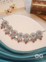 The Rosy Skies - Enamelled Oxidised Neckpiece