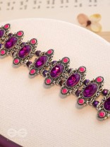 The Purple Passion - Statement Oxidised Neckpiece