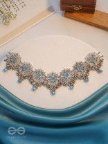 Heavenly Skies - Enamelled Oxidised Neckpiece