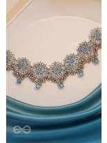 Heavenly Skies - Enamelled Oxidised Neckpiece