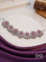 Rustic Blossoms - Enamelled Oxidised Neckpiece