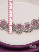 Rustic Blossoms - Enamelled Oxidised Neckpiece