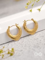 Tipsy Twilight  - Golden Stainless Steel Earrings With Anti-Tarnish Coating