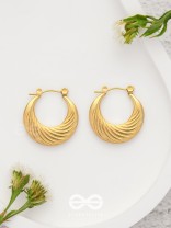 Charming Sunlight - Golden Stainless Steel Earrings With Anti-Tarnish Coating