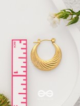 Charming Sunlight - Golden Stainless Steel Earrings With Anti-Tarnish Coating
