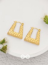Ethereal Gleams - Golden Stainless Steel Earrings With Anti-Tarnish Coating