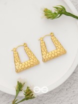 Ethereal Gleams - Golden Stainless Steel Earrings With Anti-Tarnish Coating