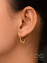 Radiant Crescents - Golden Stainless Steel Earrings With Anti-Tarnish Coating