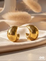 The Grandeur Drops - Golden Statement Earrings 