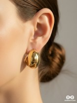 The Grandeur Drops - Golden Statement Earrings 